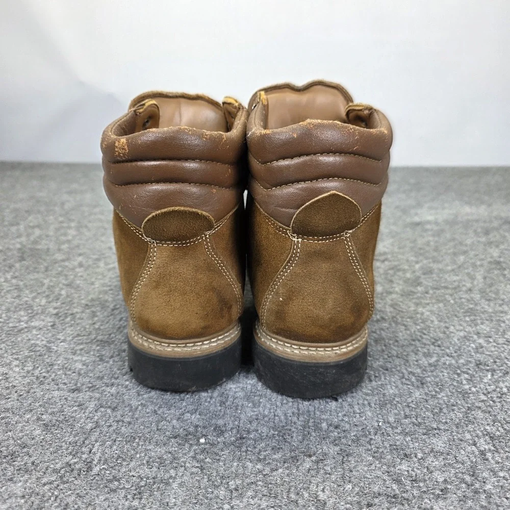 Vintage Leather Land Rover Mountaineering Hiking Boots Shoes Vibram Soles Size 9